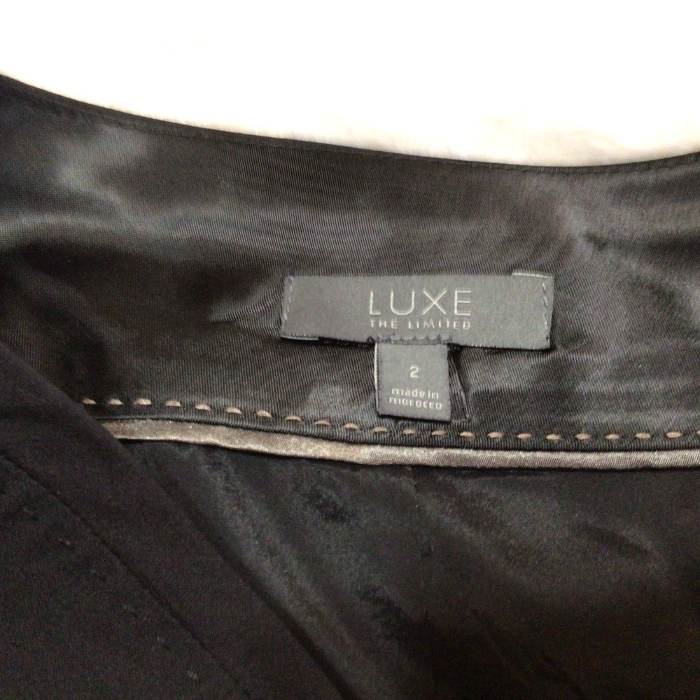 LUXE The Limited Black Wool Skirt 2 - Picture 3 of 9